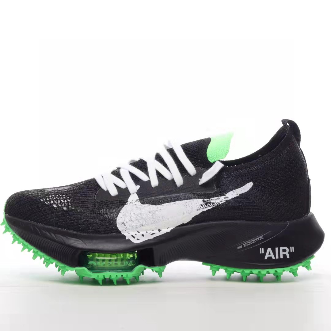 2021 Nike Air Zoom Tempo NEXT Black White Green Running Shoes